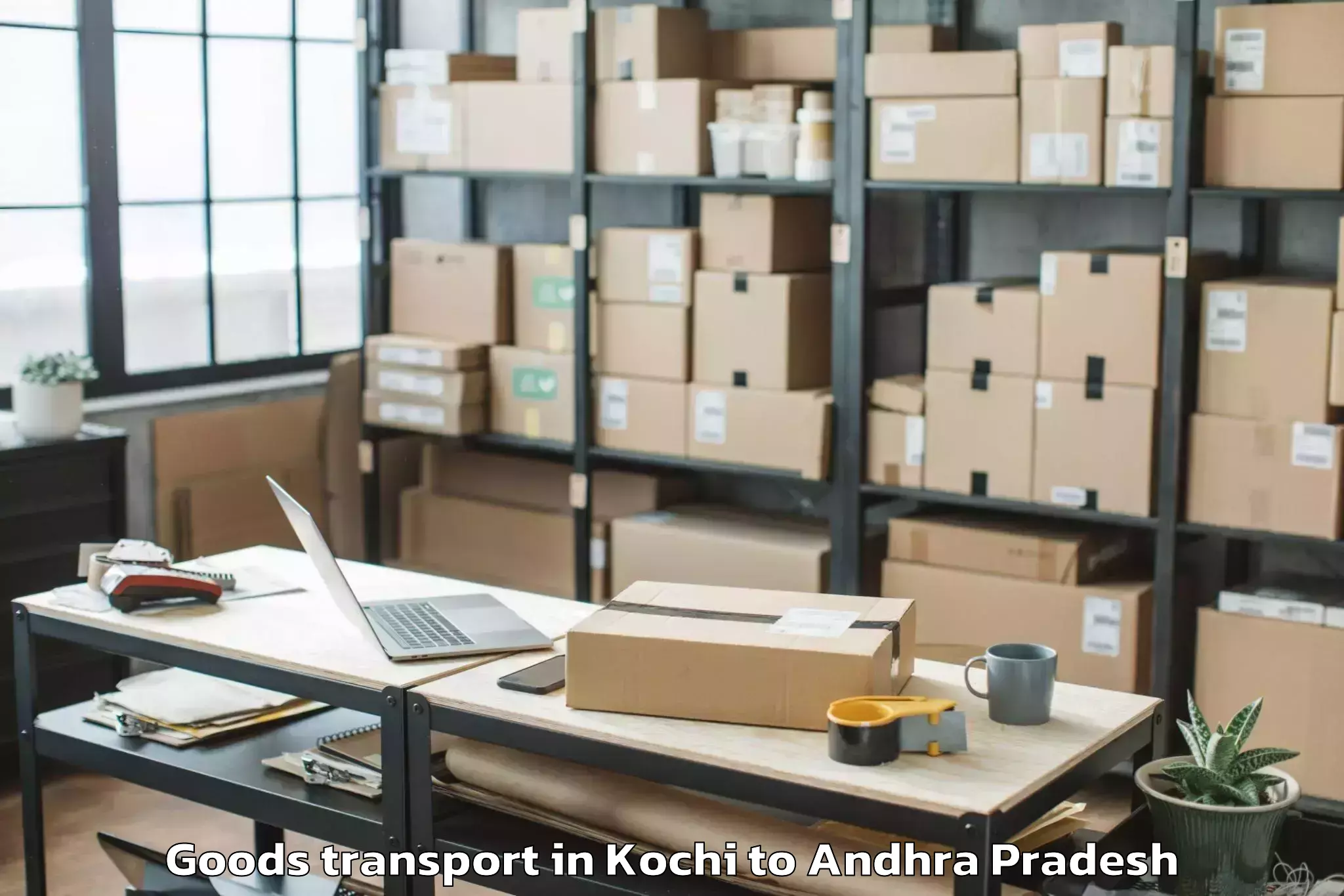 Reliable Kochi to Kovvur Goods Transport